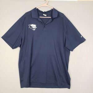 Nike‎ Golf Size XXL Navy Blue Polo Shirt Canby High School Cougars Embroidered